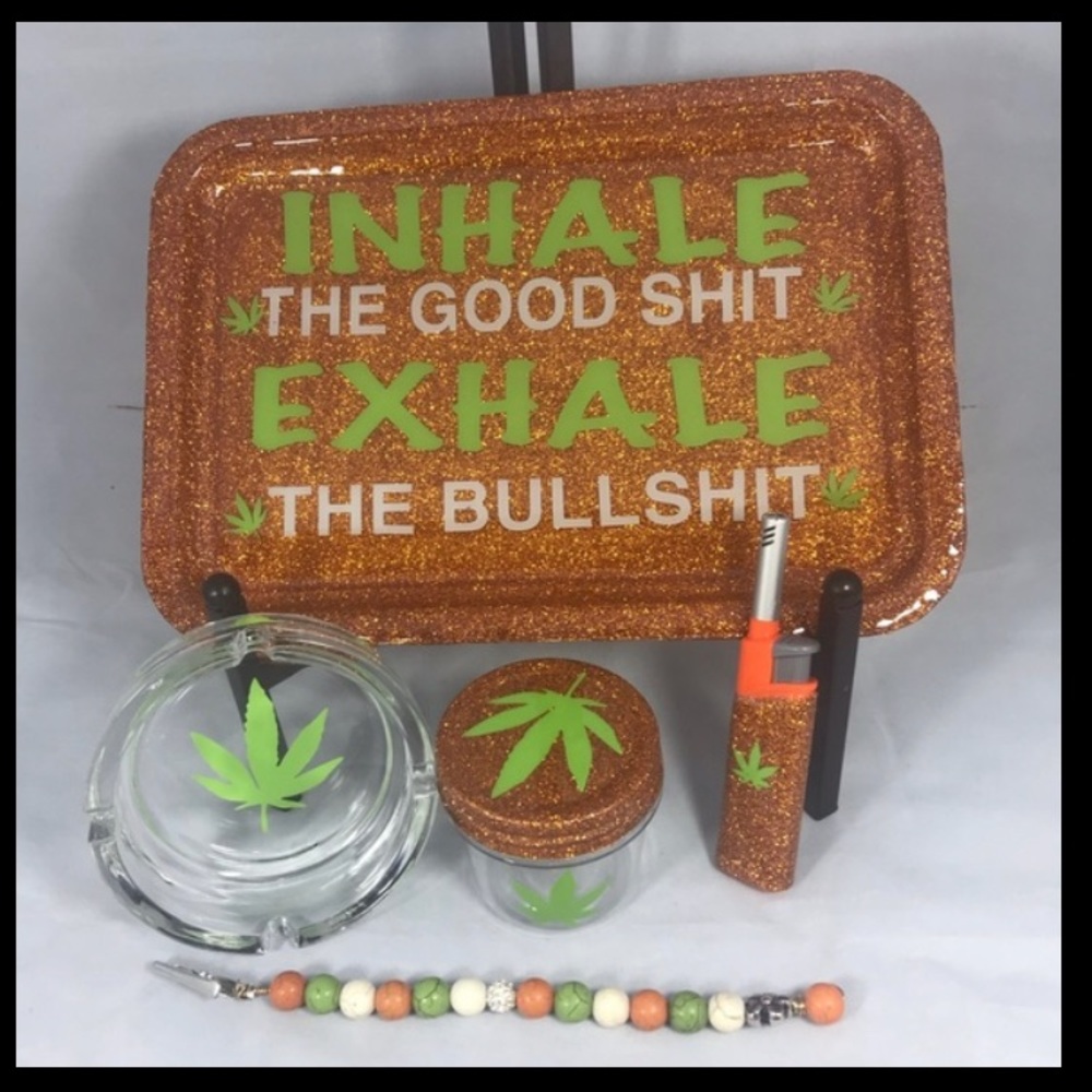 Rolling tray set